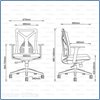 Krohn Black Office Chair 67 x 69 x 98,5/108,5