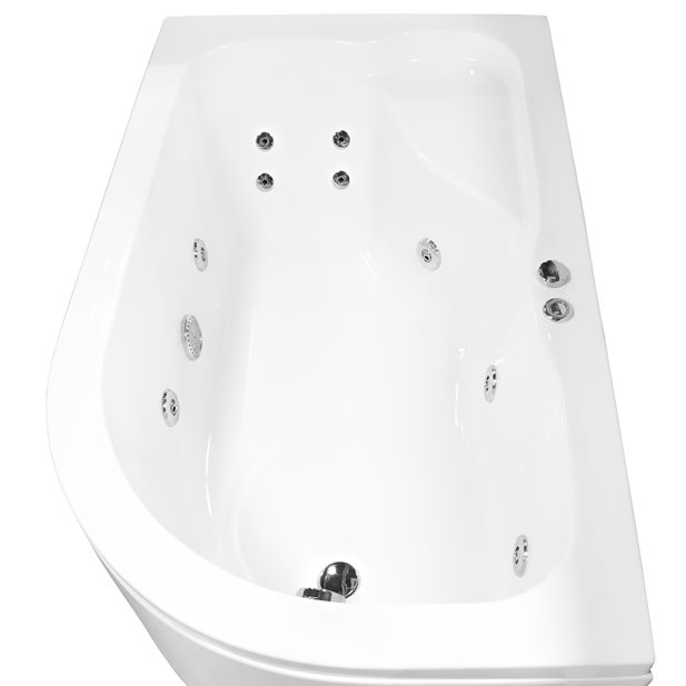 Hydro Aquamarine Asymmetric Left bathtub spa  150 x 90 x 55