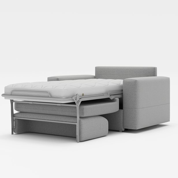Πολυθρόνα Κρεβάτι Πτυσσόμενη Villy Γκρι130 x 100 x 82