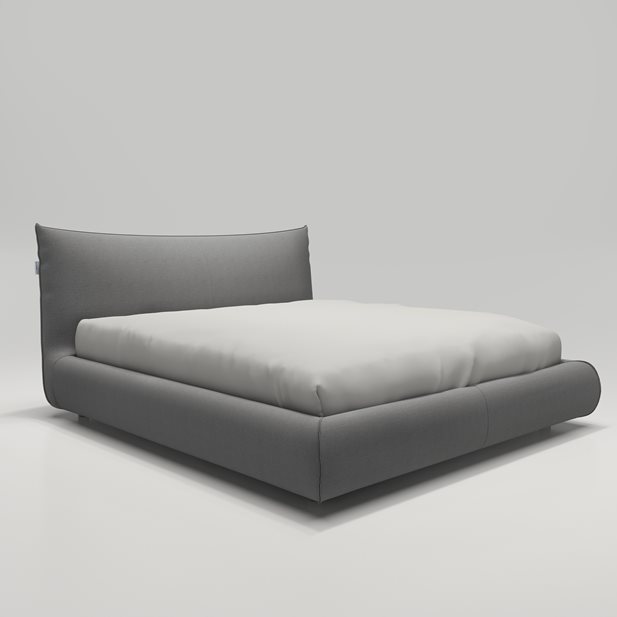 Κρεβάτι Διπλό Macy Γκρι Με αποθηκευτικό χώρο και μηχανισμό ανύψωσης 230 x 185 x 102