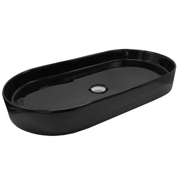 Countertop Washbasin Ines Black 80 x 40 x 10,5