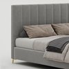 Κρεβάτι Διπλό Reka Velvet Γκρι Με Αποθηκευτικό Χώρο 213 x 160 x 119
