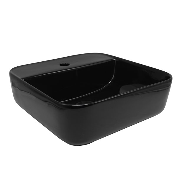 Countertop Washbasin Ema Black 39,5 x 39,5 x 14,1