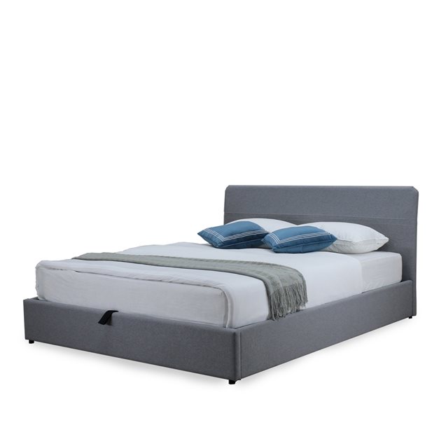 Κρεβάτι Ημίδιπλο Den Grey Με Αποθηκευτικό Χώρο 217 x 148 x 93