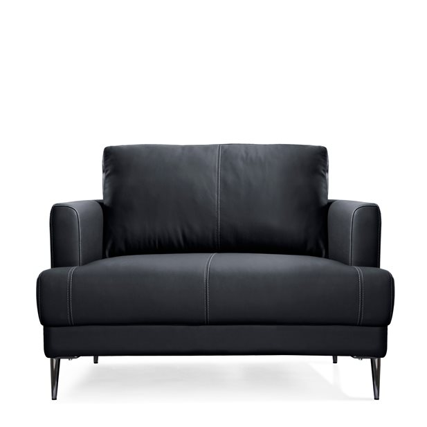 Elise Leather Black Armchair