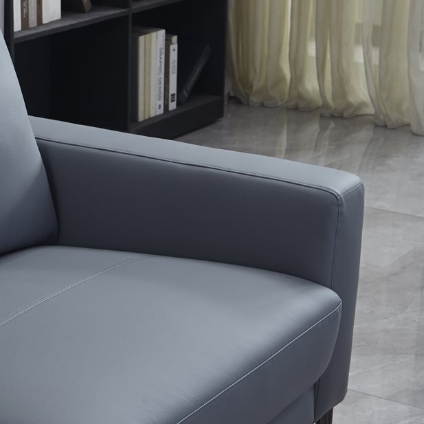 Ariadna Leather Grey 2 Seater Sofa