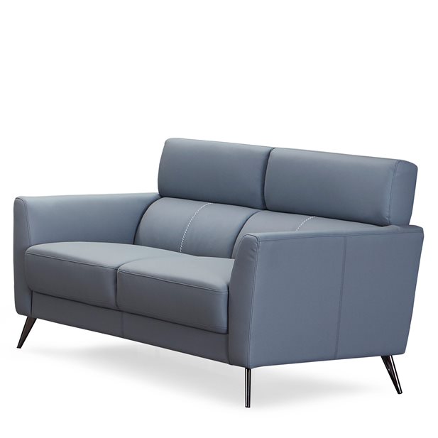 Ariadna Leather Grey 2 Seater Sofa