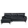 Hanna Leather Black Left Corner Sofa