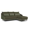 Γωνιακός Καναπές Κρεβάτι Marcien Pine Green & Army Green Με Αναστρέψιμη Γωνία 224 x 176 x 95
