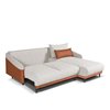 Γωνιακός Καναπές Κρεβάτι Marcien Cream & Terracota Με Αναστέψιμη Γωνία 224 x 176 x 95