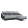 Γωνιακός Καναπές Κρεβάτι Marcien Silver & Dark Grey Με Αναστρέψιμη Γωνία 224 x 176 x 95