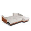 Γωνιακός Καναπές Κρεβάτι Marcien Cream & Terracota Με Αναστέψιμη Γωνία 224 x 176 x 95