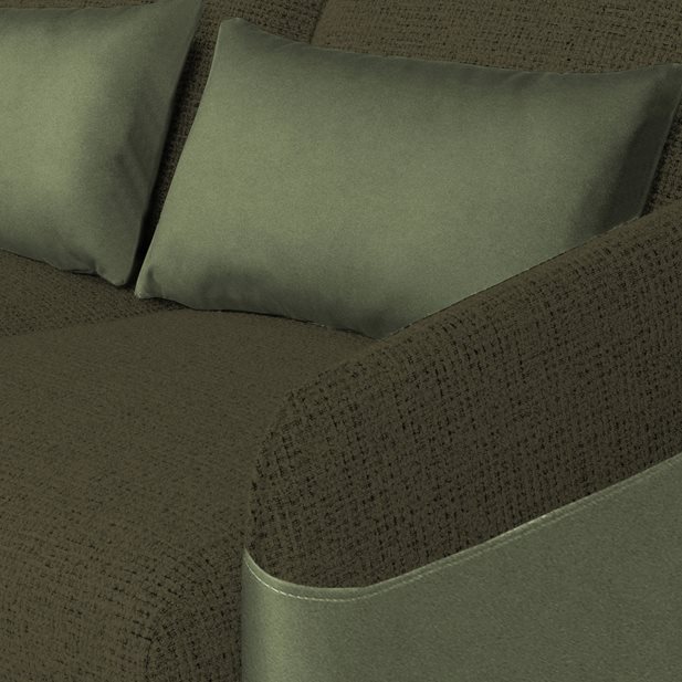 Marcien Pine Grenn-Army Green Corner Sofa