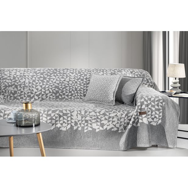 Guy Laroche Duomo Grey 4 Seater Sofa Throw 180 x 350