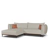 Γωνιακός Καναπές Κρεβάτι Massimo Dark Ivory / Terracotta Με Αναστρέψιμη Γωνία 300 x 195 x 88