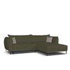 Γωνιακός Καναπές Κρεβάτι Massimo Dark Olive Green / Elephant Με Αναστρέψιμη Γωνία 300 x 195 x 88