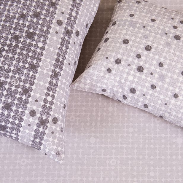 Melinen Testino Dark Grey Ultra Line Pillow Case Top Sheet Set 2 pcs 50 x 70