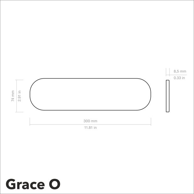 Grace O White Gloss 7,5 x 30