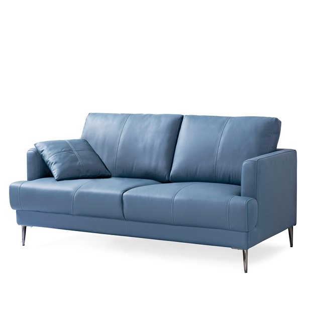 Διθέσιος Καναπές Elise Δερμάτινος Blue 160 x 89 x 86