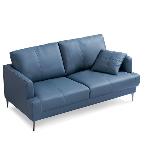 Elise Leather Blue 2 Seater Sofa