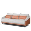 Τριθέσιος Καναπές Κρεβάτι Marcien Cream / Terracotta 210 x 102 x 87