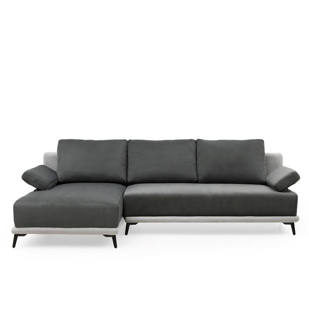 Gerome Grey Left Corner Sofa