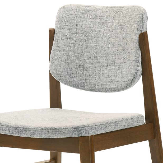 Καρέκλα Breton Γκρι/Καρυδιά  48,5 x 53 x 82,5