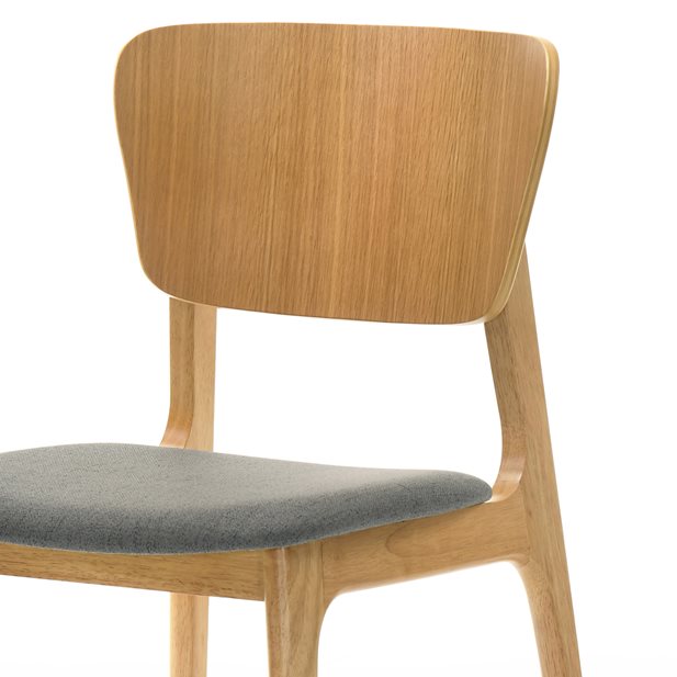 Franky Honey Natural-Dark Grey Dining Chair