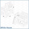 Παιδική Κουκέτα Σπιτάκι White House 207 x 149 x 229