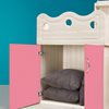 Almere Pink Children's Bed with Office, Wardrobe and Drawer