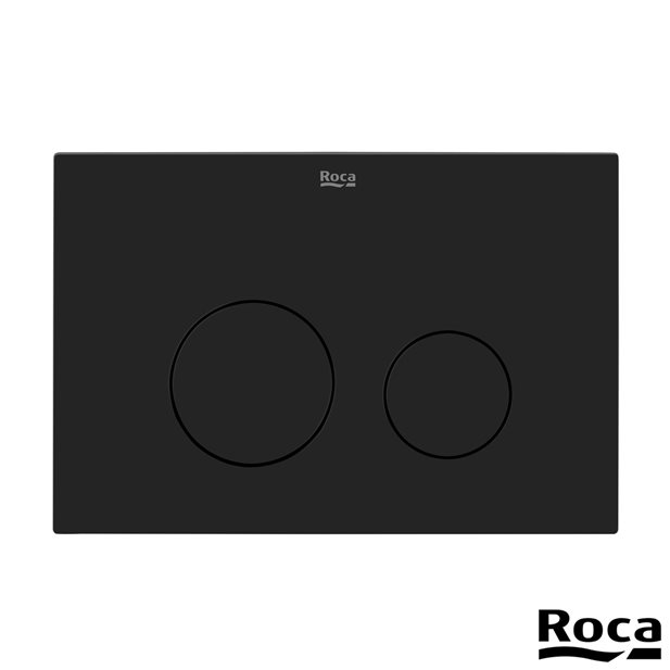 Flush Plate Roca Black Matt AC2 with dual flow A890173006