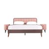Lonsa Pro Walnut-Rosy Brown Double Bed 209 x 165.5 x 105.5