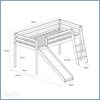 Betty White Bed Loft with Slide 198 x 213 x 110