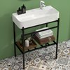 Set Metal bathroom furniture Odell 70 x 31  with washbasin and mirror LED Φ60