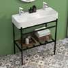Set Metal bathroom furniture Peers 80 x 31  with double washbasin and mirror LED Φ60
