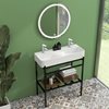 Set Metal bathroom furniture Peers 80 x 31  with double washbasin and mirror LED Φ60