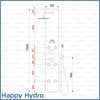 Υδρομασάζ Επιτοίχιο Happy Hydro Antracite 150 x 25