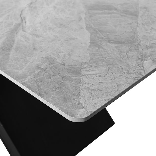Lexie Grey Ceramic Dining Table 180 x90 x 76