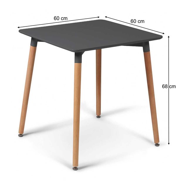 Zora Black Table 60 x 60 x 68