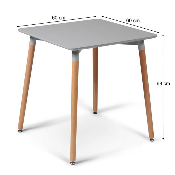 Zora Grey Table 60 x 60 x 68