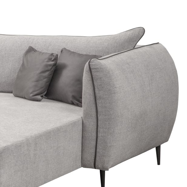 Γωνιακός Καναπές Κρεβάτι Massimo Grey / Anthracite Με Αναστρέψιμη Γωνία 300 x 195 x 88