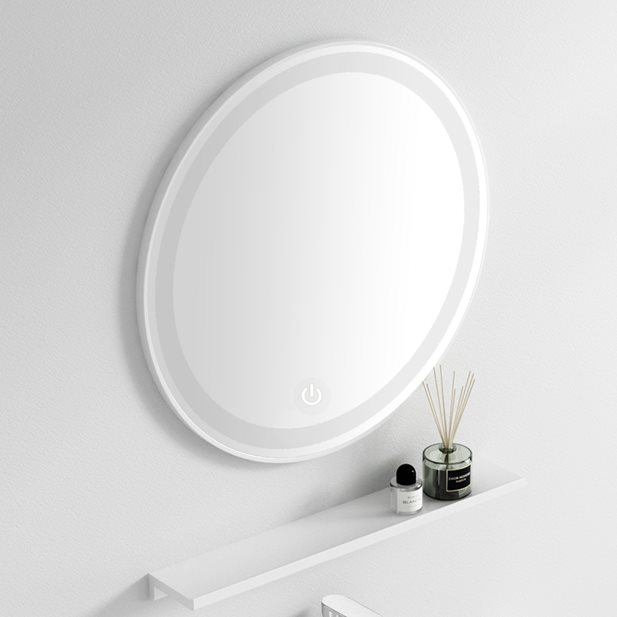 Wall Hung Set Metal bathroom furniture Ralston 40,5 x 30  with washbasin and mirror LED Φ40