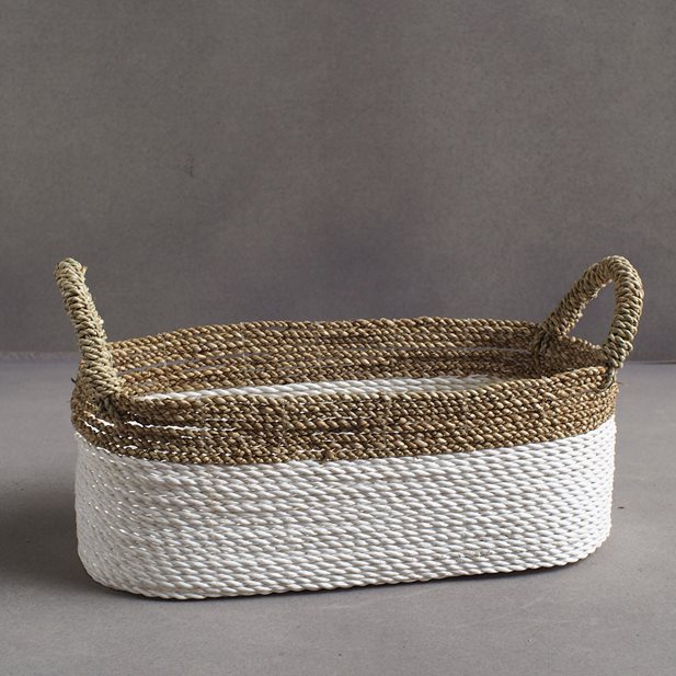 Calypso White-Natural Basket