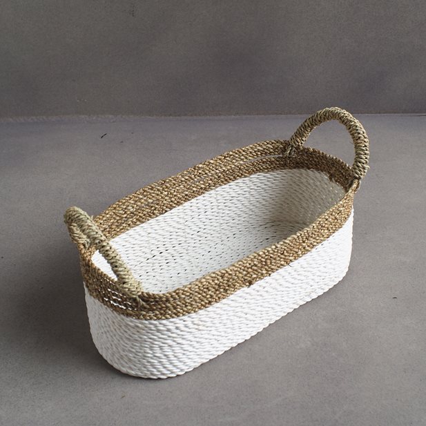 Calypso White-Natural Basket