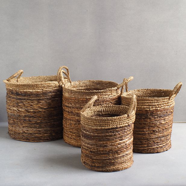 Kimber Natural Small Banana Wood Basket