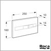 Roca PL2 Dual Πλακέτα Διπλής Λειτουργίας Duplo WC Χρωμέ A890096001 250 x 160 x 14