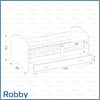 Robby Children's Bed with Top Matress and Drawer 163 x 85 x 65