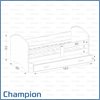 Champion Children's Bed with Top Matress and Drawer 163 x 85 x 65