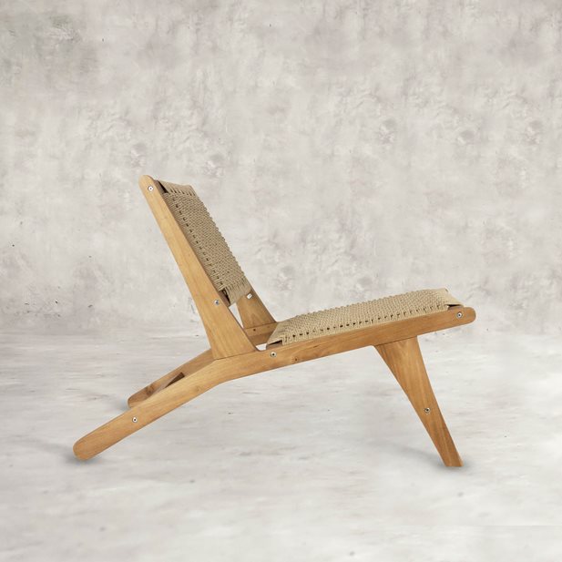 Naima Natural Teak Wood Armchair