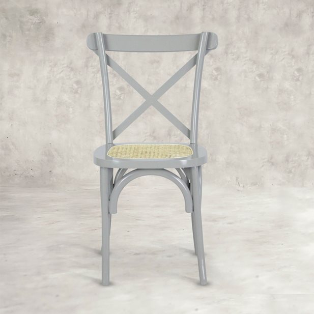 Καρέκλα Από Μασίφ Ξύλο Μαόνι Galena Grey 51 x 51 x 87